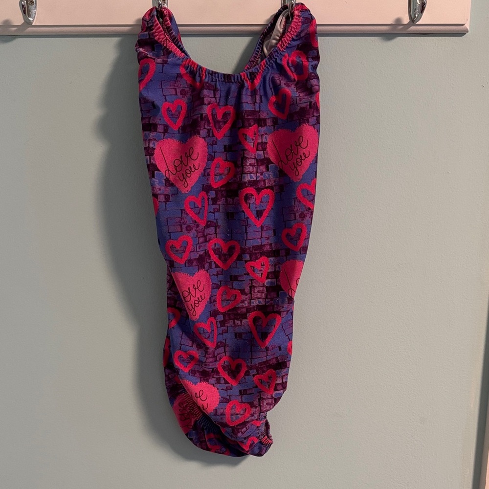 Purple and Pink Heart Foxy Leotard - AXS